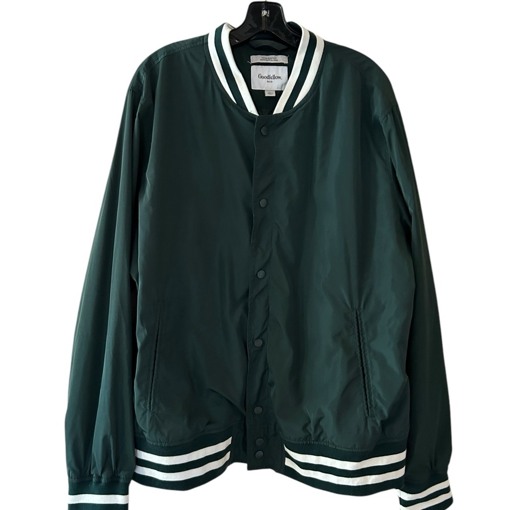 Goodfellow hunter green varsity bomber jacket size XL